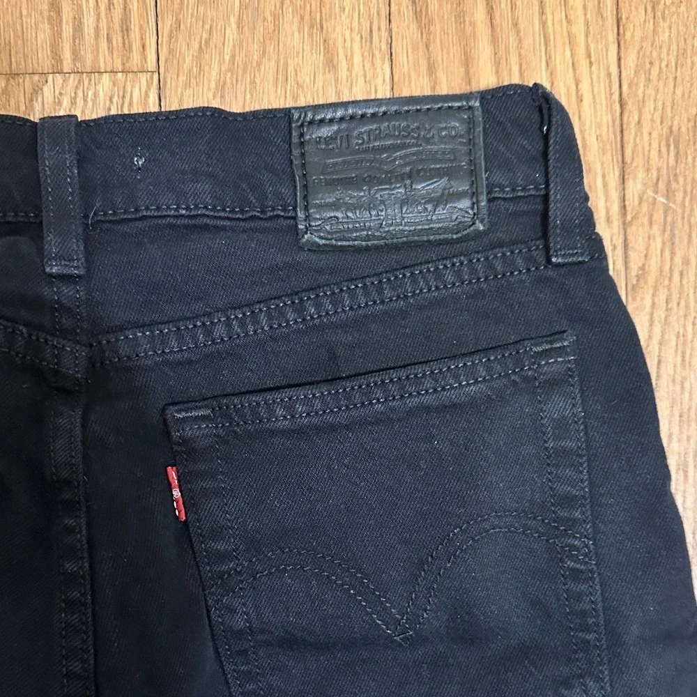 Levi's Women's Black Wedgie Straight Ankle Jeans - Size 25